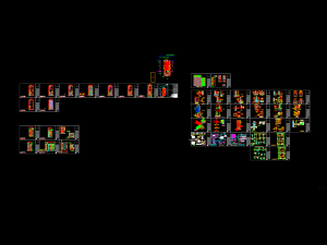 خرید پلان اتوکدی معماری و سازه ساختمان 4 طبقه بتنی - ابعاد 9متر در 21.5 متر